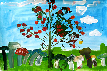 Картины воспитанников детского сада Ля Мезон